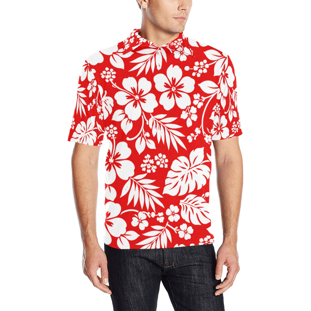 Men's All Over Print Polo Shirt (T55)