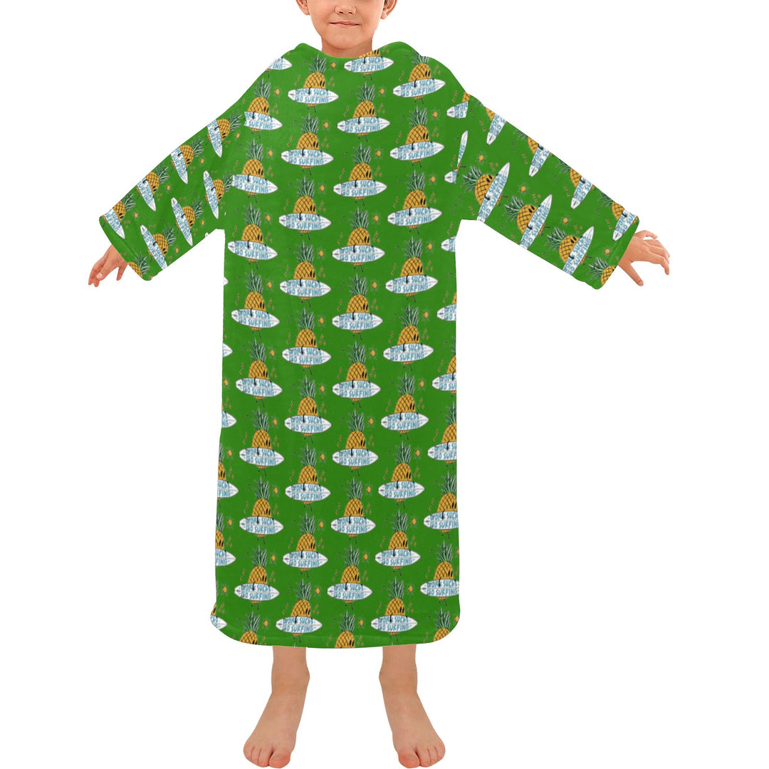 Blanket Robe with Sleeves for Kids