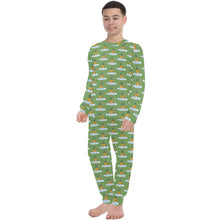 Load image into Gallery viewer, Big Boys&#39; Crew Neck Long Pajama Set
