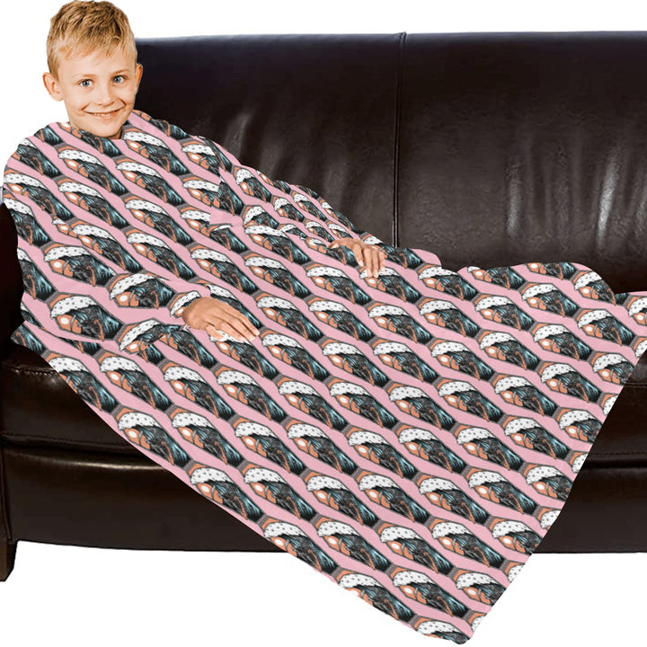Blanket Robe with Sleeves for Kids
