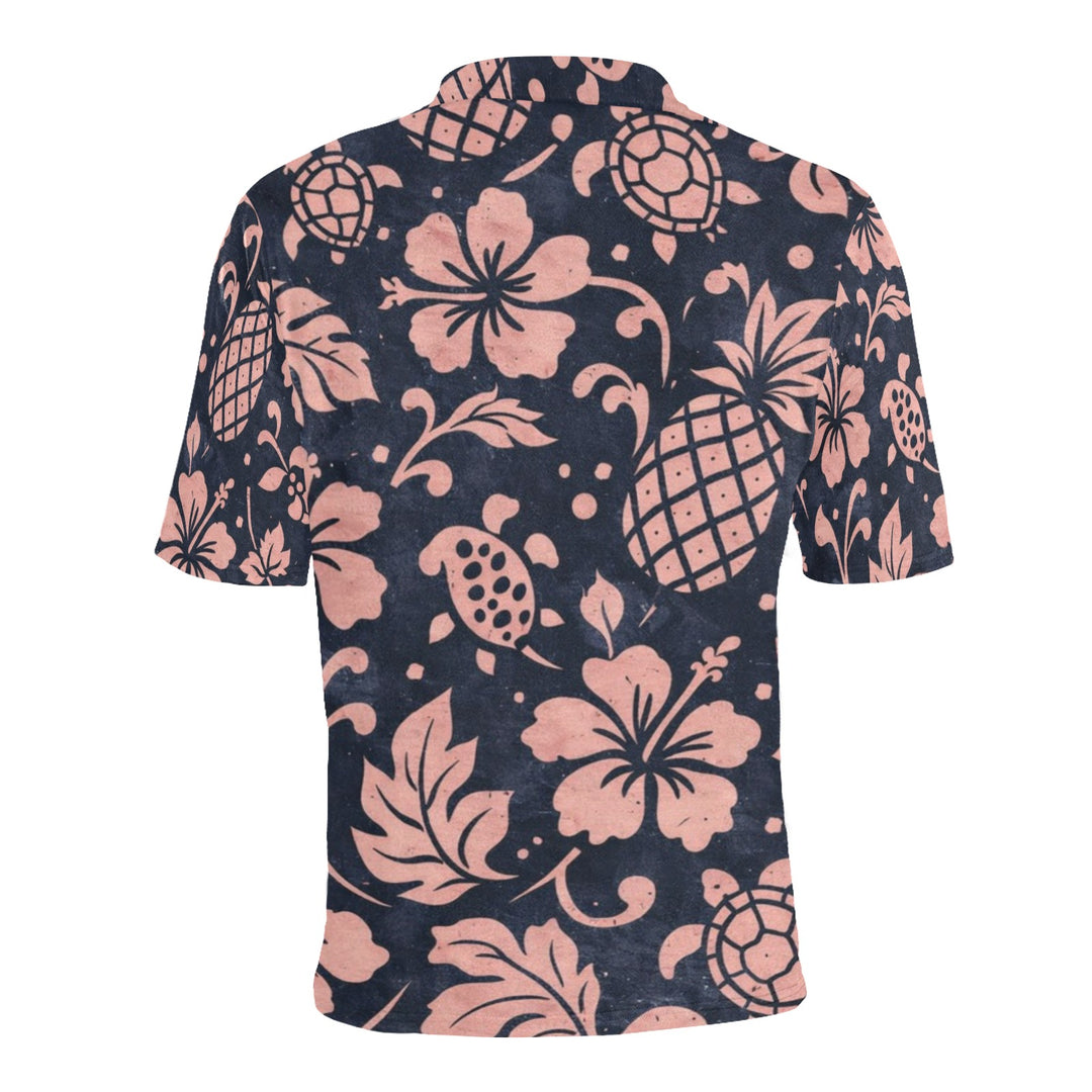 Men's All Over Print Polo Shirt (T55)