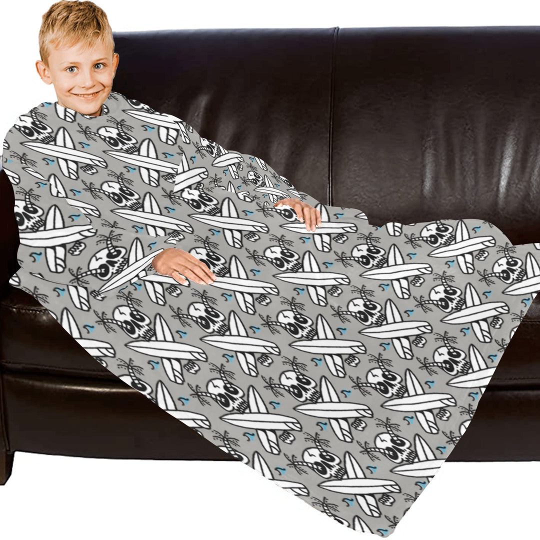Blanket Robe with Sleeves for Kids