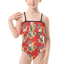 Load image into Gallery viewer, Kids&#39; Spaghetti Strap Ruffle Swimsuit
