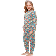 Load image into Gallery viewer, Little Girls&#39; Crew Neck Long Pajama Set
