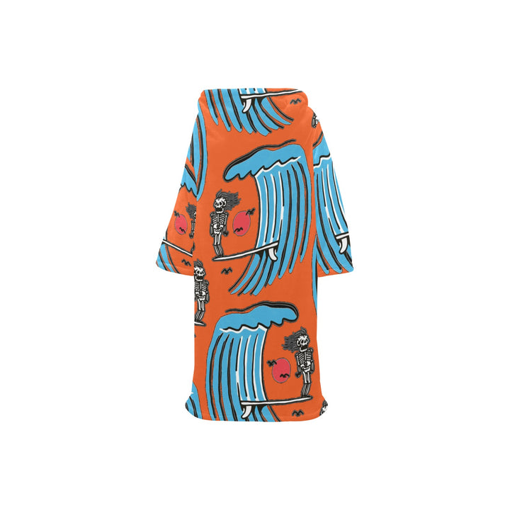 Blanket Robe with Sleeves for Kids