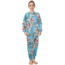 Load image into Gallery viewer, Big Girls&#39; Crew Neck Long Pajama Set
