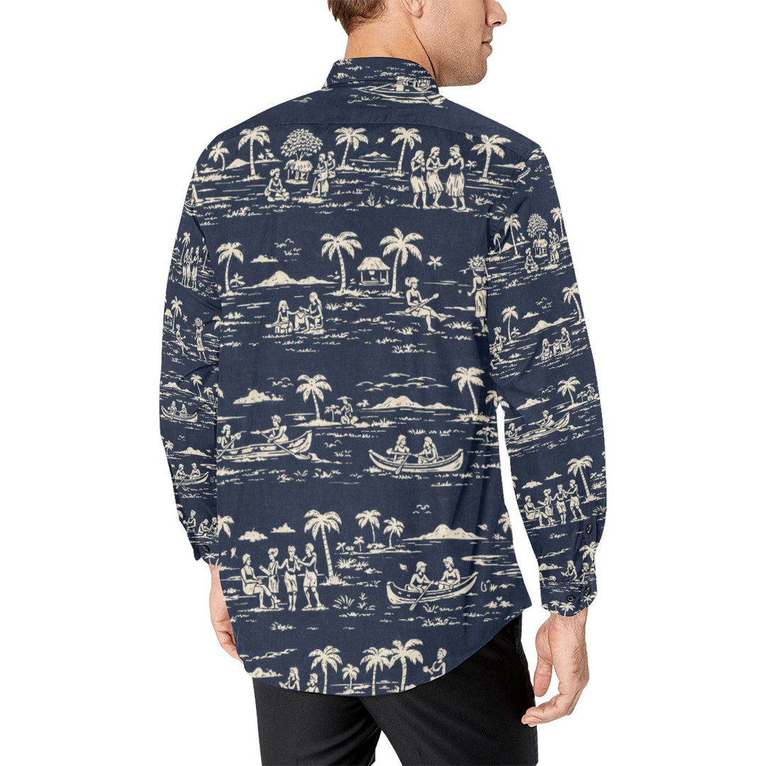 Men's All Over Print Long Sleeve Shirt(Without Pocket)(T61)