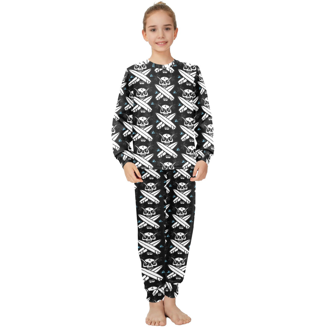 Big Girls' Crew Neck Long Pajama Set