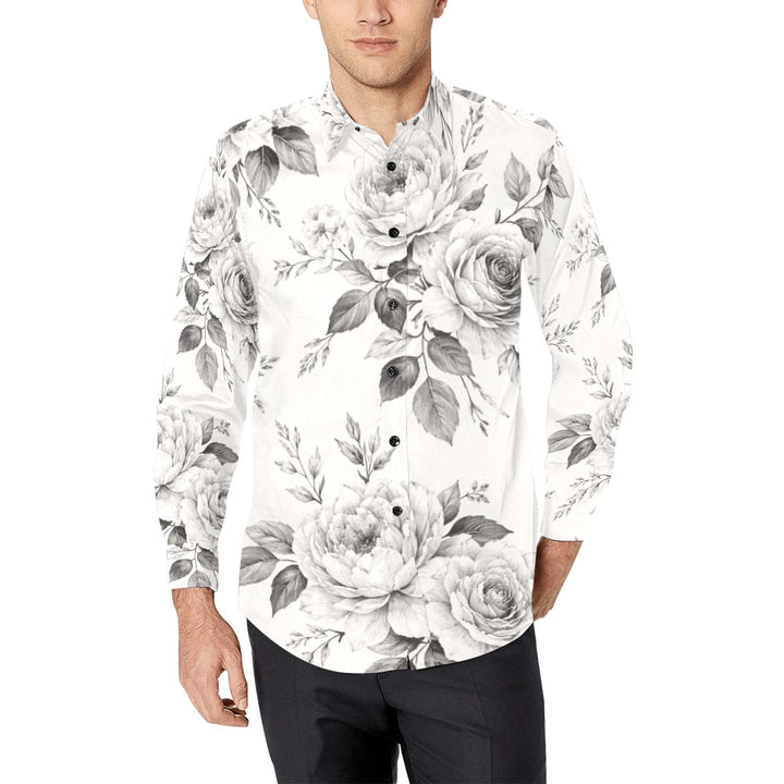 Men's All Over Print Long Sleeve Shirt(Without Pocket)(T61)