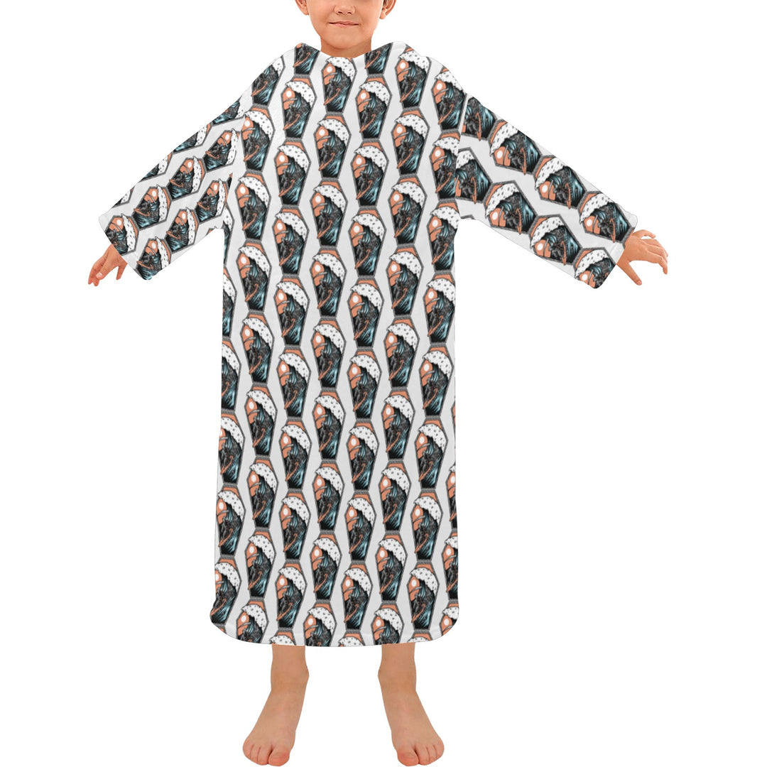 Blanket Robe with Sleeves for Kids