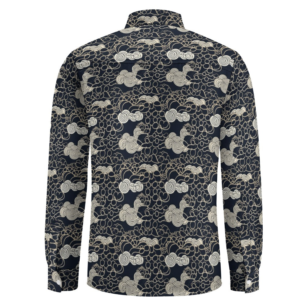 Casual One Pocket Long Sleeve Shirt