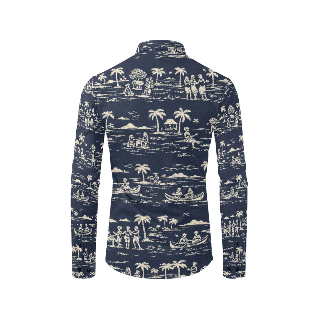 Men's All Over Print Long Sleeve Shirt(Without Pocket)(T61)