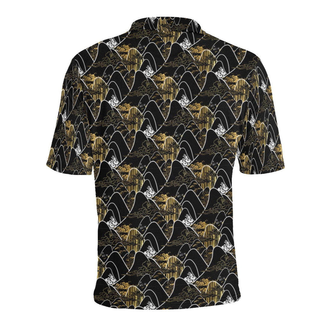 Men's All Over Print Polo Shirt (T55)