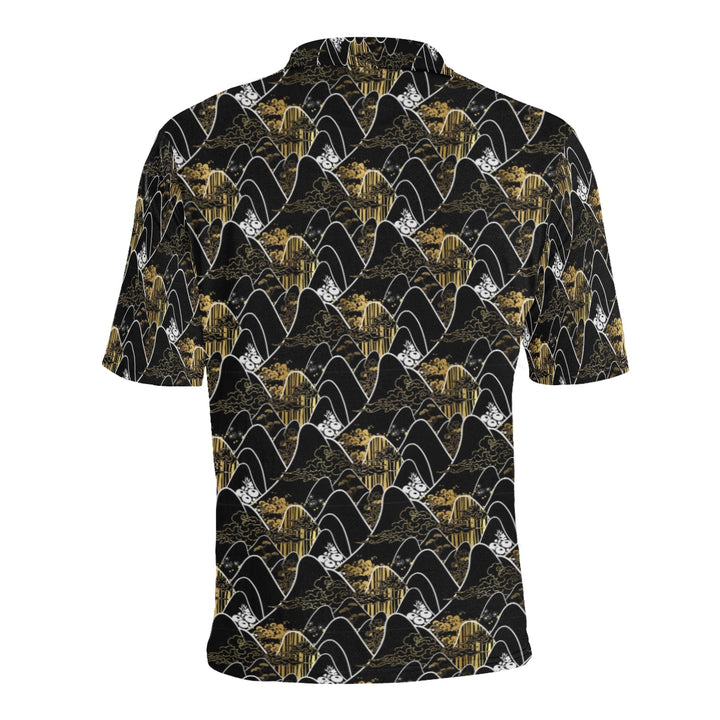 Men's All Over Print Polo Shirt (T55)