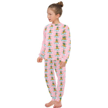Load image into Gallery viewer, Big Girls&#39; Crew Neck Long Pajama Set
