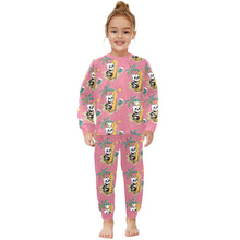 Load image into Gallery viewer, Little Girls&#39; Crew Neck Long Pajama Set
