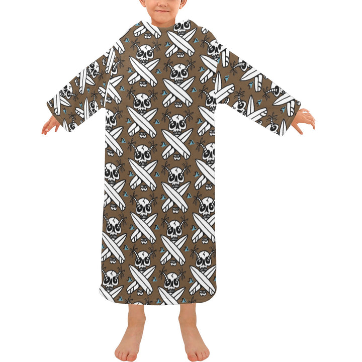 Blanket Robe with Sleeves for Kids