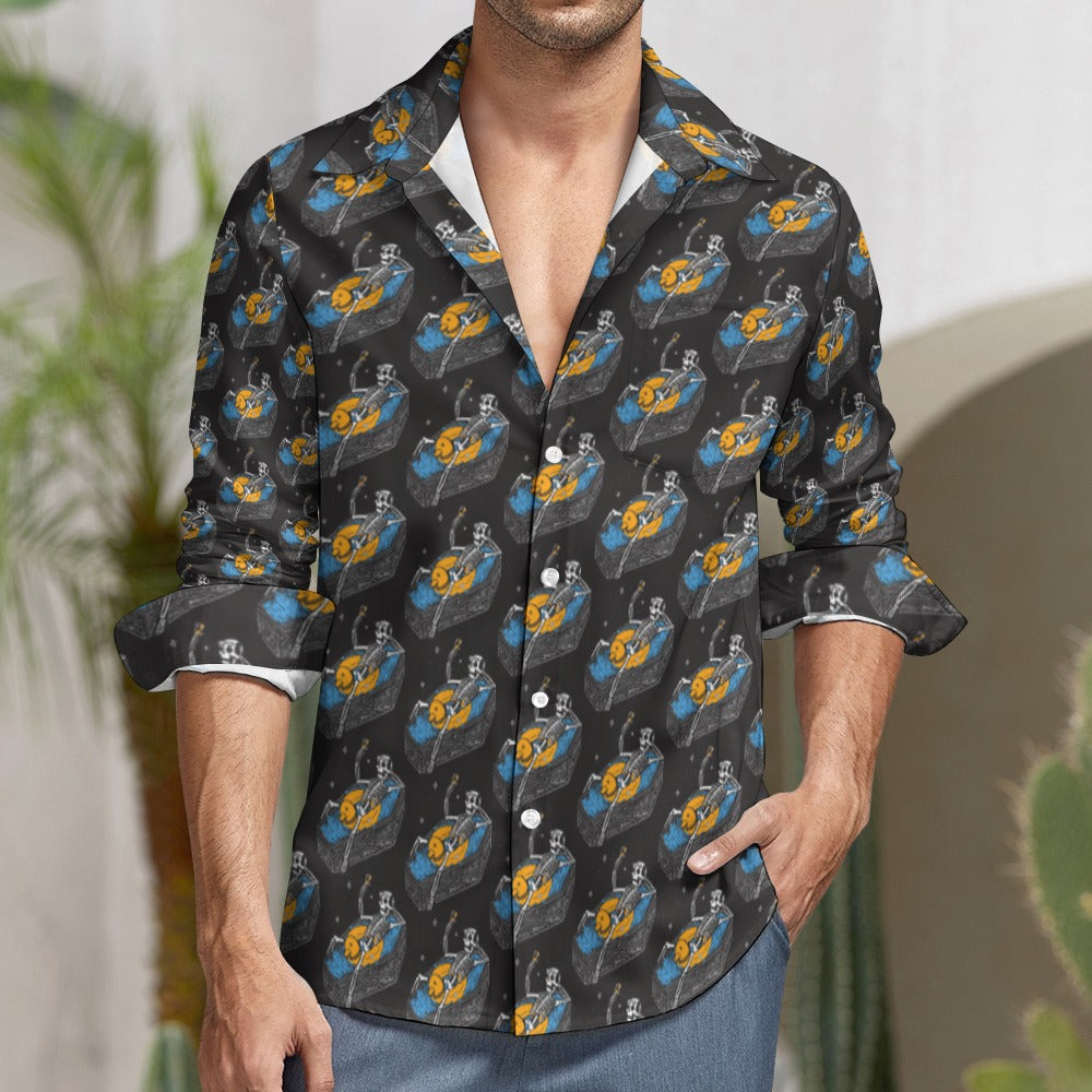 Casual One Pocket Long Sleeve Shirt