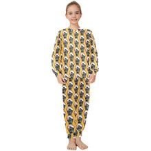 Load image into Gallery viewer, Big Girls&#39; Crew Neck Long Pajama Set
