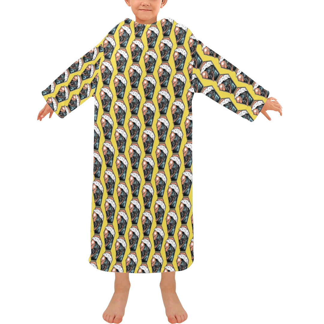 Blanket Robe with Sleeves for Kids