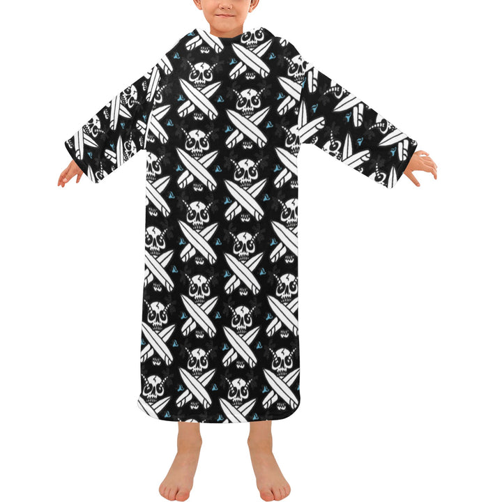 Blanket Robe with Sleeves for Kids