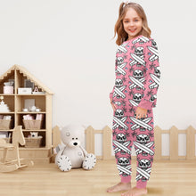 Load image into Gallery viewer, Little Girls&#39; Crew Neck Long Pajama Set
