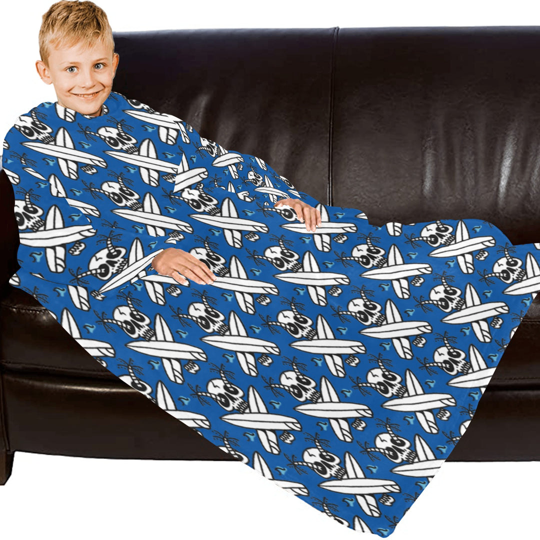 Blanket Robe with Sleeves for Kids