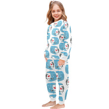 Load image into Gallery viewer, Little Girls&#39; Crew Neck Long Pajama Set
