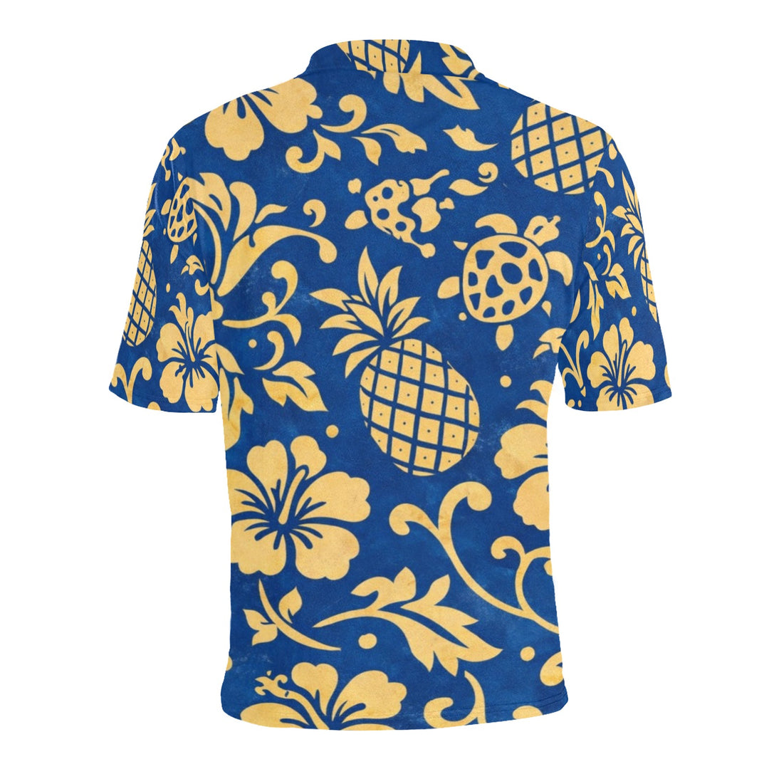 Men's All Over Print Polo Shirt (T55)