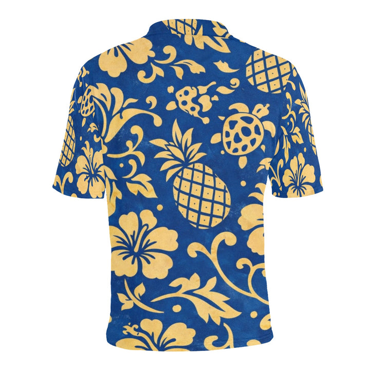 Men's All Over Print Polo Shirt (T55)