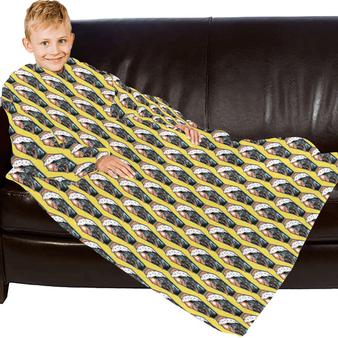 Blanket Robe with Sleeves for Kids