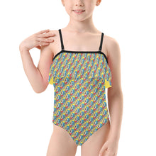 Load image into Gallery viewer, Kids&#39; Spaghetti Strap Ruffle Swimsuit
