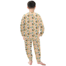 Load image into Gallery viewer, Little Boys&#39; Crew Neck Long Pajama Set
