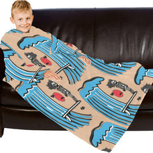 Load image into Gallery viewer, Blanket Robe with Sleeves for Kids
