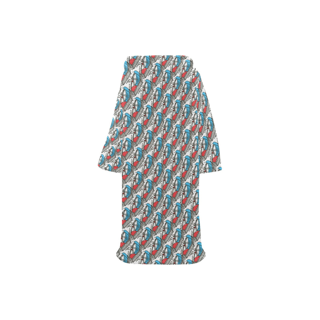 Blanket Robe with Sleeves for Kids