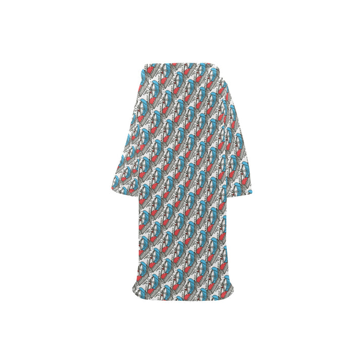 Blanket Robe with Sleeves for Kids