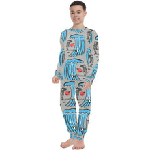 Load image into Gallery viewer, Big Boys&#39; Crew Neck Long Pajama Set
