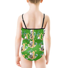 Load image into Gallery viewer, Kids&#39; Spaghetti Strap Ruffle Swimsuit
