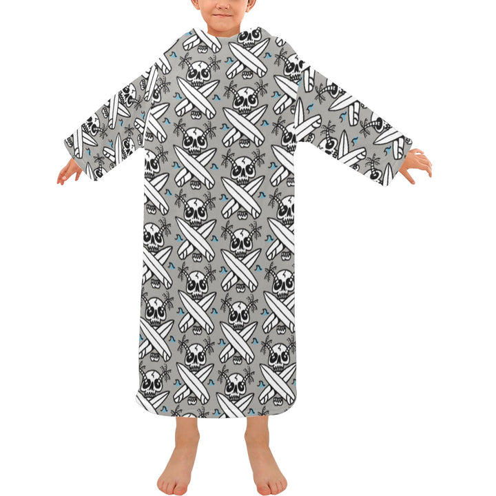 Blanket Robe with Sleeves for Kids