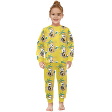 Load image into Gallery viewer, Little Girls&#39; Crew Neck Long Pajama Set
