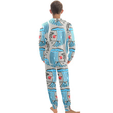 Load image into Gallery viewer, Big Boys&#39; Crew Neck Long Pajama Set
