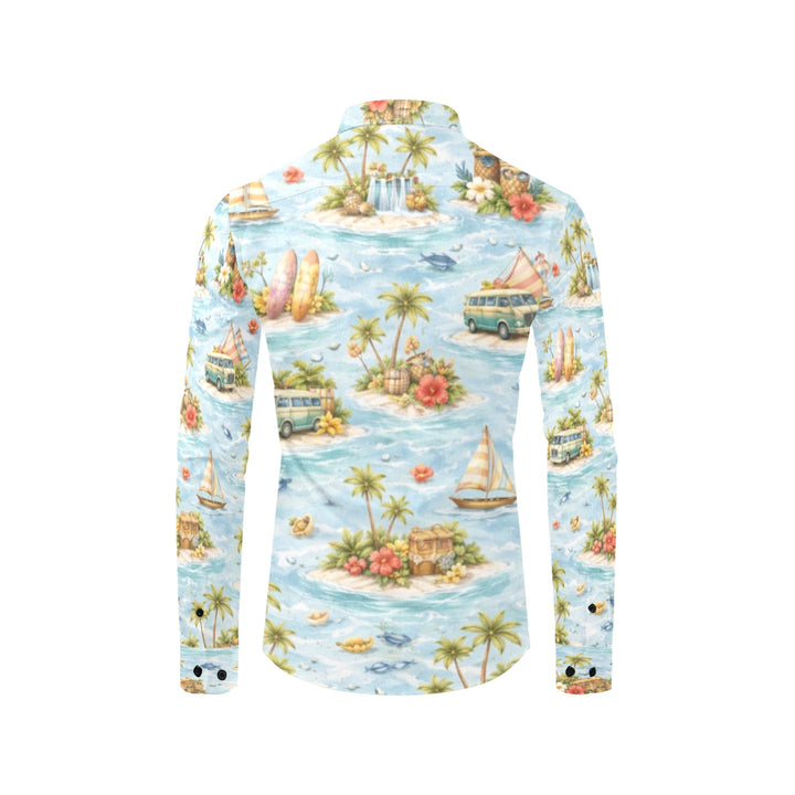 Men's All Over Print Long Sleeve Shirt(Without Pocket)(T61)