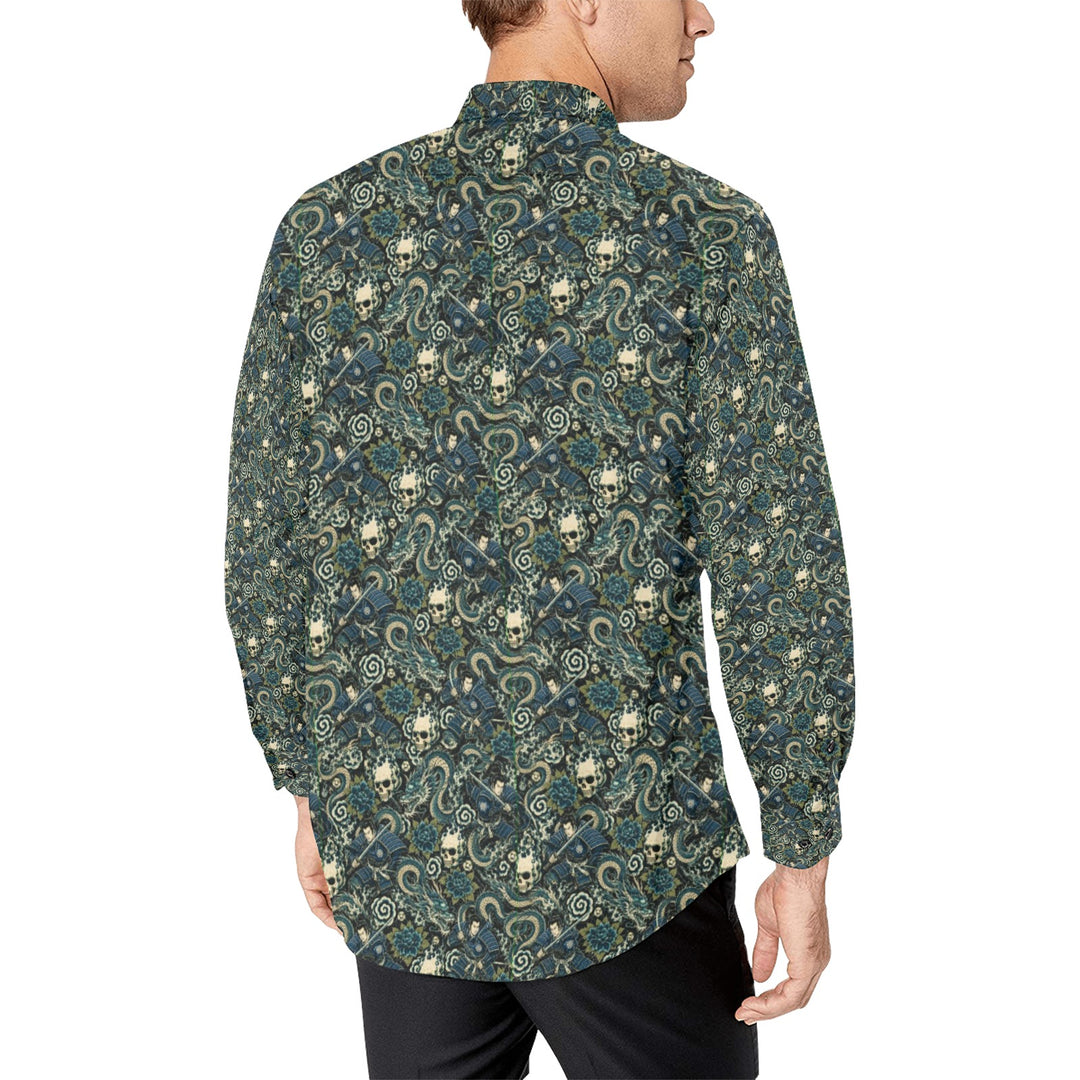 Men's All Over Print Long Sleeve Shirt(Without Pocket)(T61)