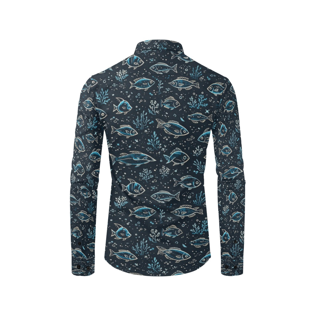 Men's All Over Print Long Sleeve Shirt(Without Pocket)(T61)
