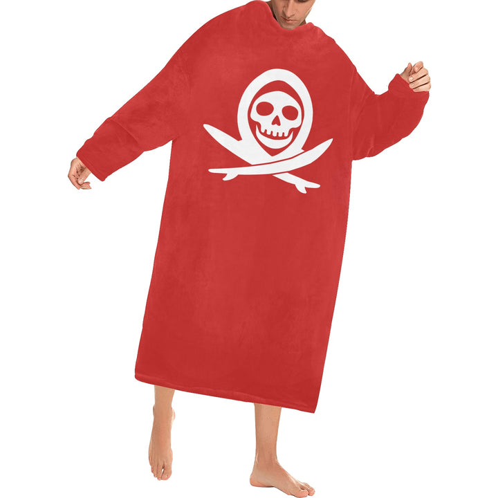 Blanket Robe with Sleeves for Adults