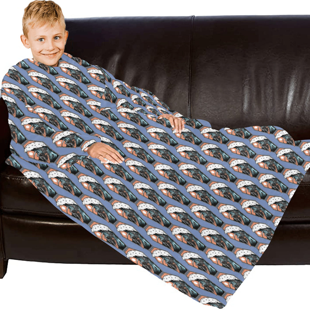 Blanket Robe with Sleeves for Kids