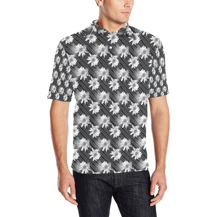 Men's All Over Print Polo Shirt (T55)