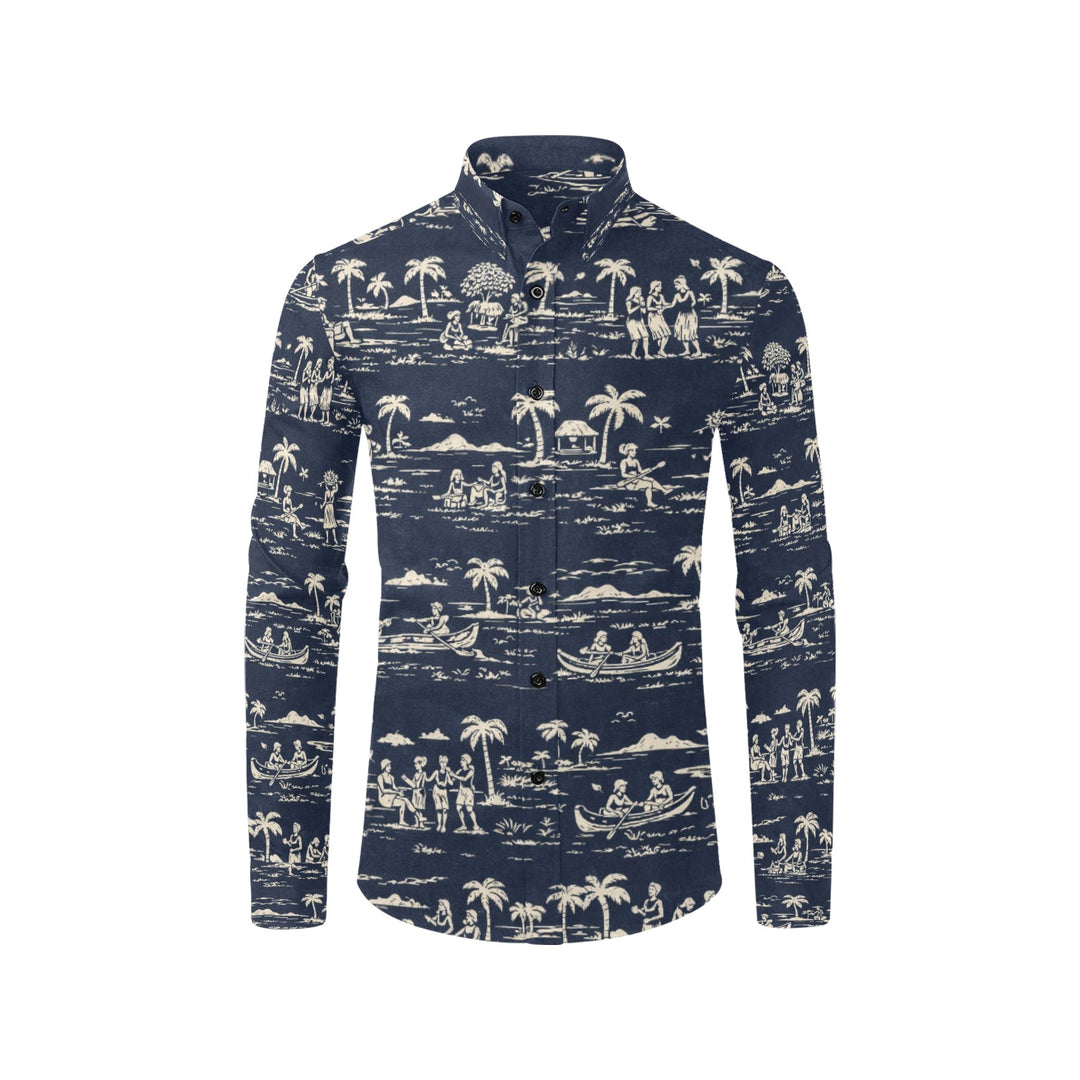 Men's All Over Print Long Sleeve Shirt(Without Pocket)(T61)