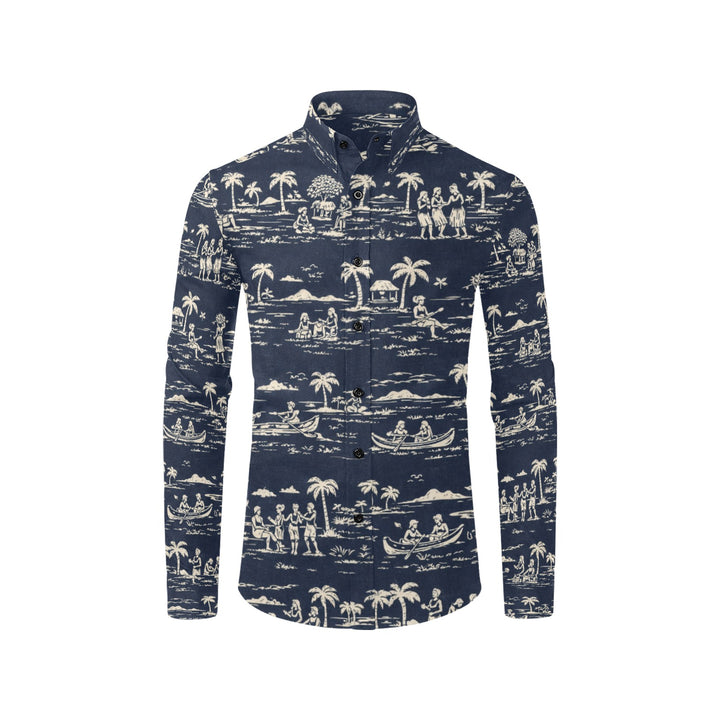 Men's All Over Print Long Sleeve Shirt(Without Pocket)(T61)