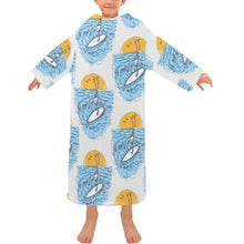 Load image into Gallery viewer, Blanket Robe with Sleeves for Kids
